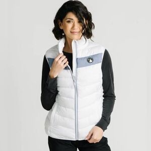 Zyia Active Women's White Wondelpark Puffy Vest Size Small 2743S NWT Winter Warm